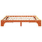 vidaXL Bed Frame Wax brown 200 x 200 cm Solid pine wood