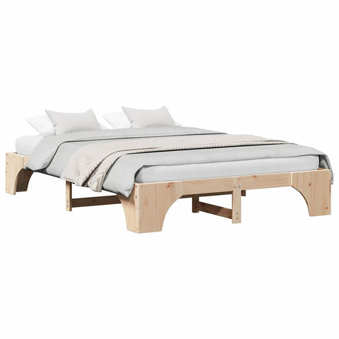 vidaXL Bed Frame Solid Pine Wood 150 x 200 cm Solid pine wood
