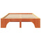 vidaXL Bed Frame Wax brown 120 x 200 cm Solid pine wood