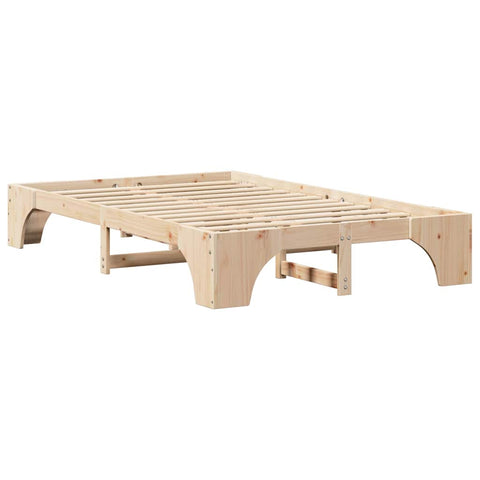 vidaXL Bed Frame Solid Pine Wood 135 x 190 cm Solid pine wood