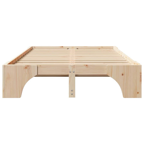 vidaXL Bed Frame Solid Pine Wood 135 x 190 cm Solid pine wood