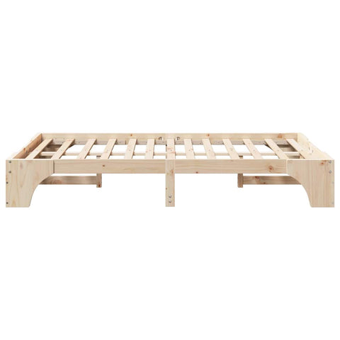 vidaXL Bed Frame Solid Pine Wood 135 x 190 cm Solid pine wood