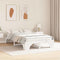 vidaXL Bed Frame White 120 x 190 cm Solid pine wood