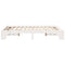 vidaXL Bed Frame White 120 x 190 cm Solid pine wood