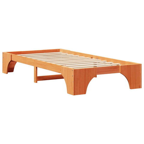 vidaXL Bed Frame Wax brown 80 x 200 cm Solid pine wood