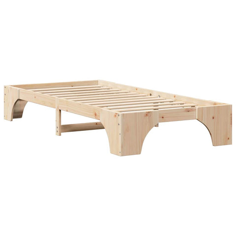 vidaXL Bed Frame Solid Pine Wood 75 x 190 cm Solid pine wood