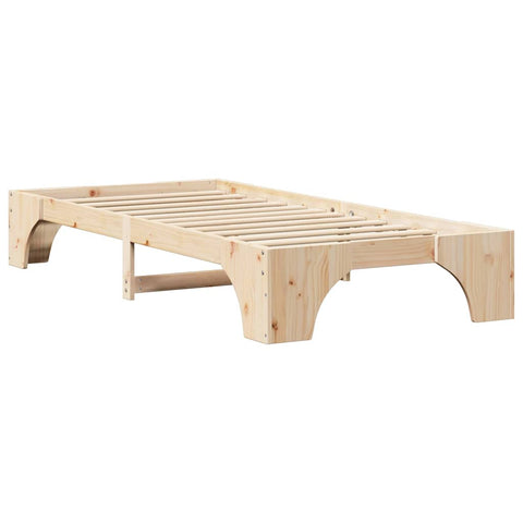 vidaXL Bed Frame Solid Pine Wood 75 x 190 cm Solid pine wood