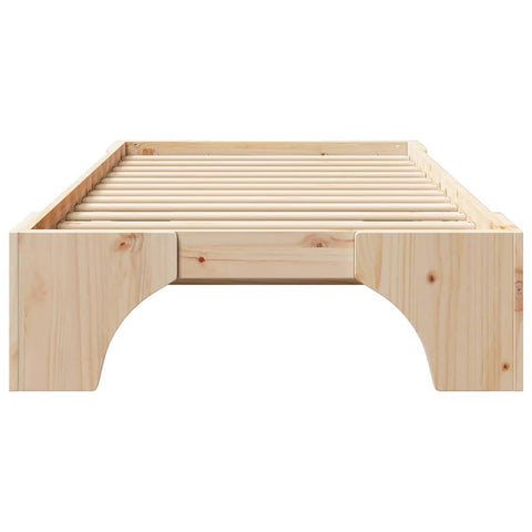 vidaXL Bed Frame Solid Pine Wood 75 x 190 cm Solid pine wood