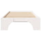 vidaXL Bed Frame White 75 x 190 cm Solid pine wood