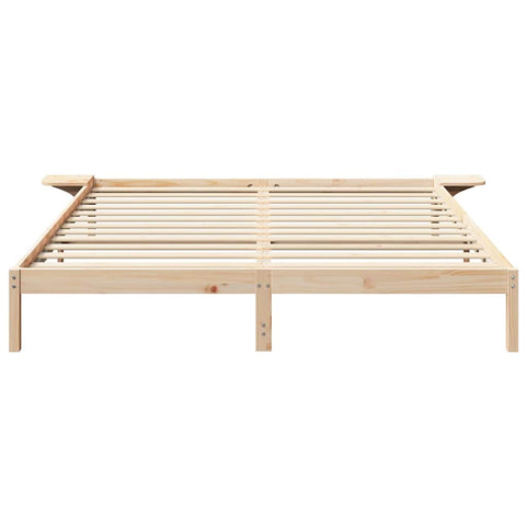 vidaXL Bed Frame with Bedside Tables Brown 200 x 200 cm Brown