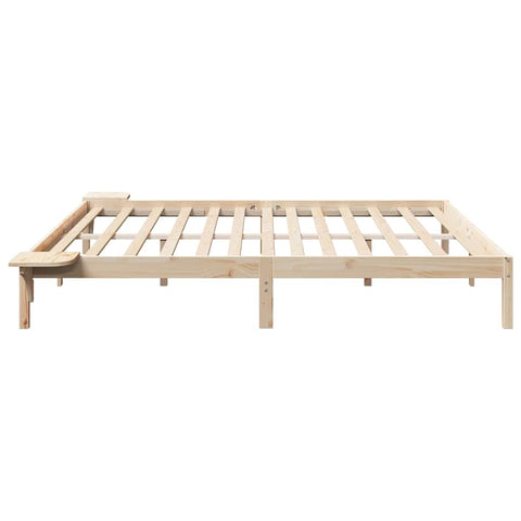 vidaXL Bed Frame with Bedside Tables Brown 200 x 200 cm Brown