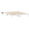 vidaXL Bed Frame with Bedside Tables White 200 x 200 cm White