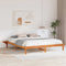 vidaXL Bed Frame with Bedside Tables Brown 200 x 200 cm Wax brown