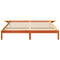 vidaXL Bed Frame with Bedside Tables Brown 200 x 200 cm Wax brown