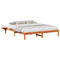 vidaXL Bed Frame with Bedside Tables Brown 200 x 200 cm Wax brown