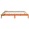vidaXL Bed Frame with Bedside Tables Brown 200 x 200 cm Wax brown