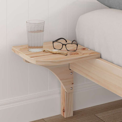 vidaXL Bed Frame with Bedside Tables Brown 150 x 200 cm Brown