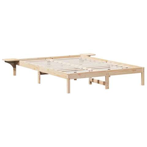 vidaXL Bed Frame with Bedside Tables Brown 150 x 200 cm Brown