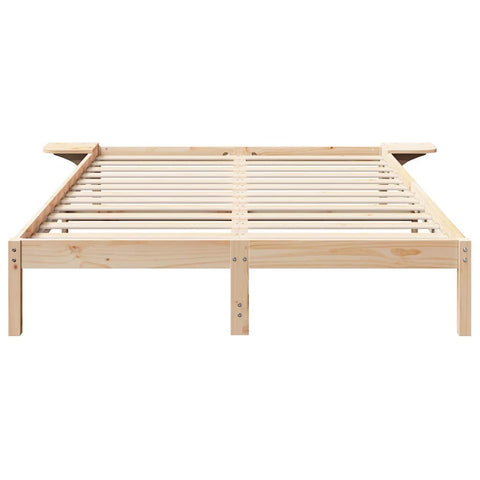 vidaXL Bed Frame with Bedside Tables Brown 150 x 200 cm Brown