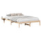 vidaXL Bed Frame with Bedside Tables Brown 150 x 200 cm Brown