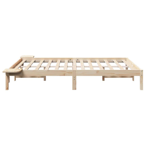 vidaXL Bed Frame with Bedside Tables Brown 150 x 200 cm Brown