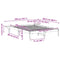 vidaXL Bed Frame with Bedside Tables White 150 x 200 cm White