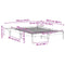 vidaXL Bed Frame with Bedside Tables Brown 140 x 200 cm Brown