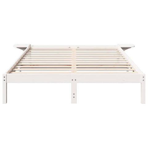 vidaXL Bed Frame with Bedside Tables White 140 x 200 cm White