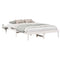 vidaXL Bed Frame with Bedside Tables White 140 x 200 cm White