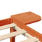 vidaXL Bed Frame with Bedside Tables Brown 140 x 200 cm Wax brown