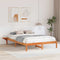 vidaXL Bed Frame with Bedside Tables Brown 140 x 200 cm Wax brown