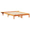 vidaXL Bed Frame with Bedside Tables Brown 140 x 200 cm Wax brown