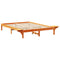 vidaXL Bed Frame with Bedside Tables Brown 140 x 200 cm Wax brown
