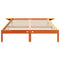 vidaXL Bed Frame with Bedside Tables Brown 140 x 200 cm Wax brown