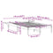 vidaXL Bed Frame with Bedside Tables Brown 120 x 200 cm Wax brown