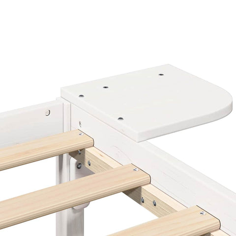 vidaXL Bed Frame with Bedside Tables White 140 x 190 cm White