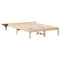 vidaXL Bed Frame with Bedside Tables Brown 135 x 190 cm Brown