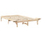 vidaXL Bed Frame with Bedside Tables Brown 135 x 190 cm Brown