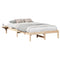 vidaXL Bed Frame with Bedside Tables Brown 135 x 190 cm Brown