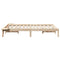 vidaXL Bed Frame with Bedside Tables Brown 135 x 190 cm Brown