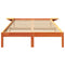 vidaXL Bed Frame with Bedside Tables Brown 135 x 190 cm Wax brown