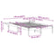 vidaXL Bed Frame with Bedside Tables White 120 x 190 cm White
