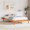 vidaXL Bed Frame with Bedside Tables Brown 120 x 190 cm Wax brown