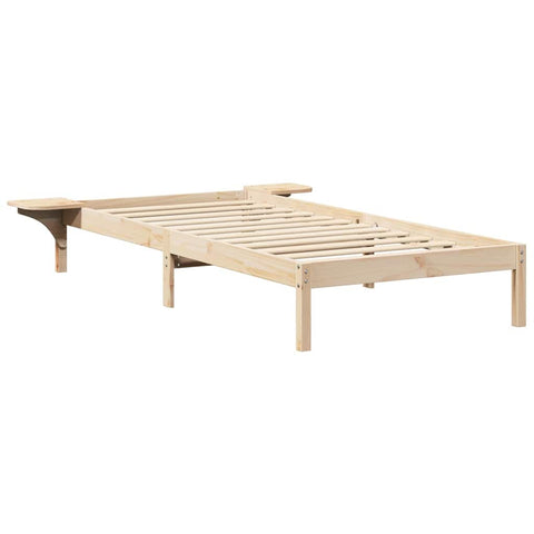 vidaXL Bed Frame with Bedside Tables Brown 100 x 200 cm Brown