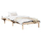 vidaXL Bed Frame with Bedside Tables Brown 100 x 200 cm Brown