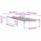 vidaXL Bed Frame with Bedside Tables White 100 x 200 cm White