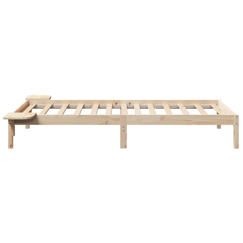vidaXL Bed Frame with Bedside Tables Brown 90 x 200 cm Brown