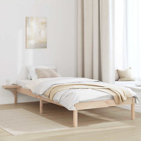 vidaXL Bed Frame with Bedside Tables Brown 80 x 200 cm Brown