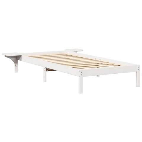 vidaXL Bed Frame with Bedside Tables White 80 x 200 cm White