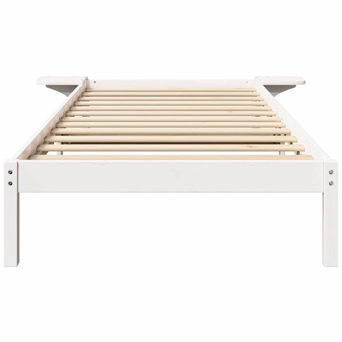 vidaXL Bed Frame with Bedside Tables White 80 x 200 cm White